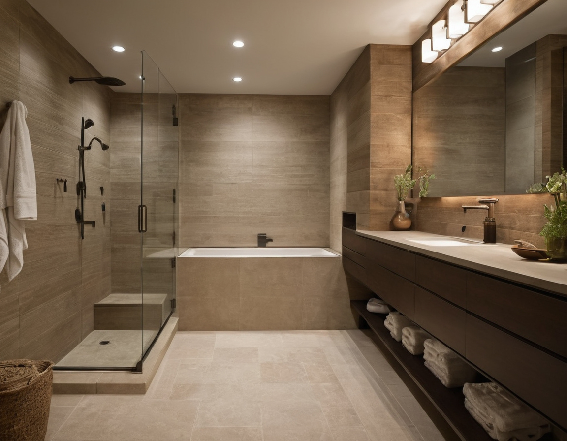 How should you sequence a bathroom remodel design when choosing panels over tile